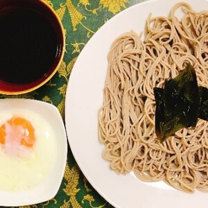 ぶっかけ蕎麦！大葉とわかめネギたっぷり